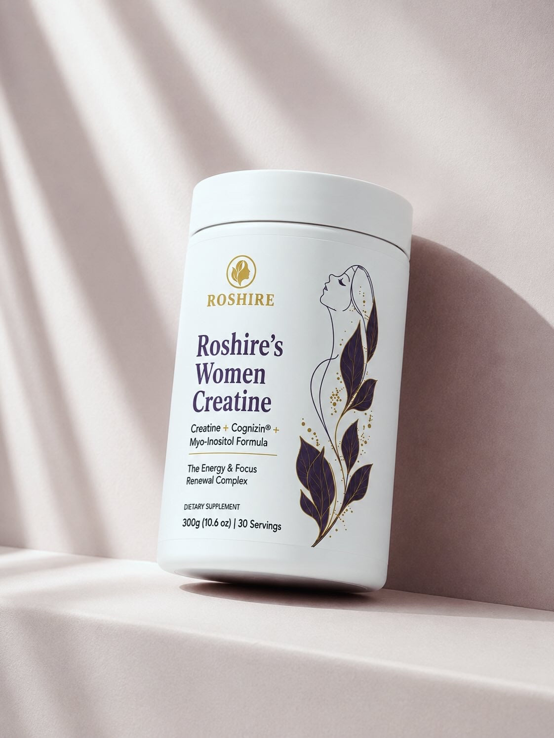 ROSHIRE Women’s Creatine – Micronized Creatine Monohydrate (5,000 mg)