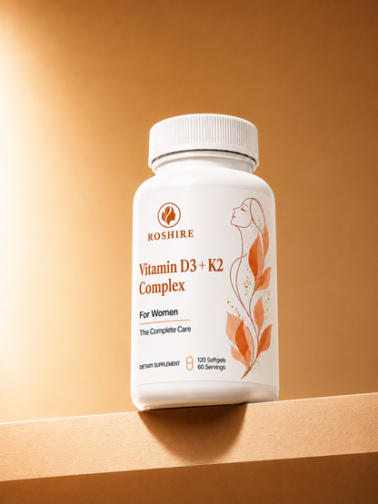 ROSHIRE Vitamin D3 + K2 Complex for Women