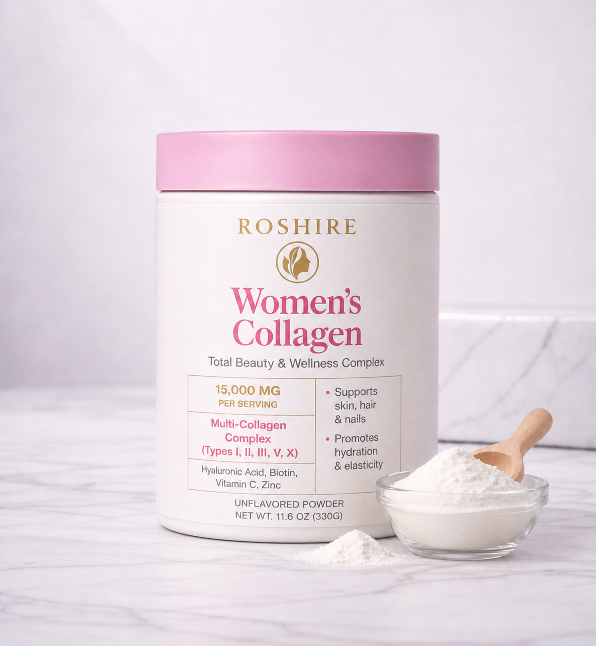 ROSHIRE Women's Collagen – Total Beauty & Wellness Complex