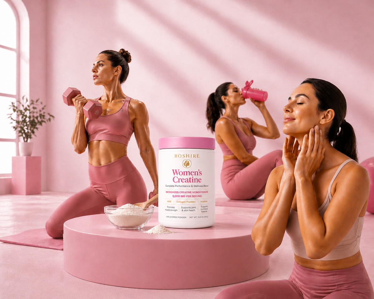 ROSHIRE Women’s Creatine – Micronized Creatine Monohydrate (5,000 mg)