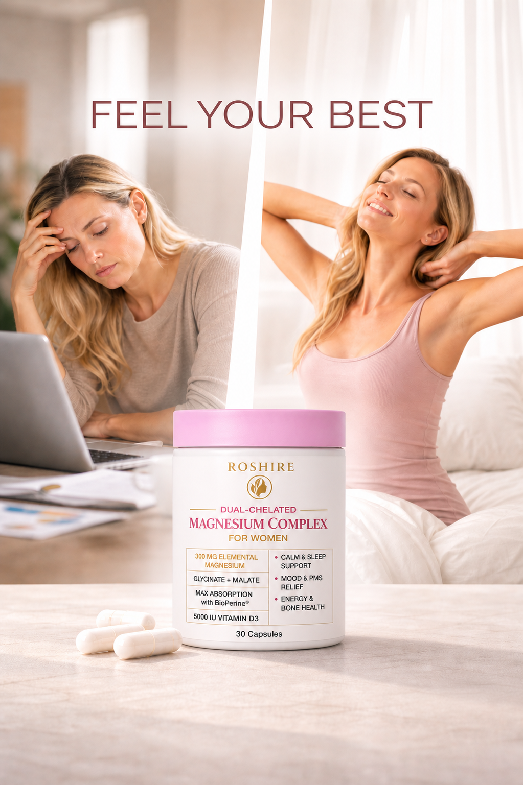 ROSHIRE Dual-Chelated Magnesium Complex for Women