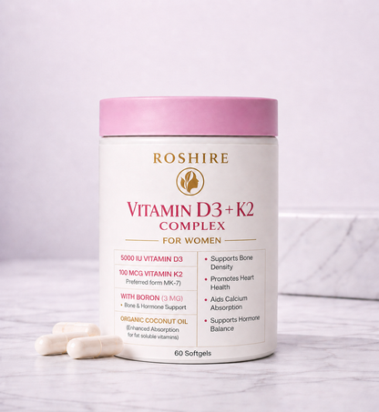 ROSHIRE Vitamin D3 + K2 Complex for Women